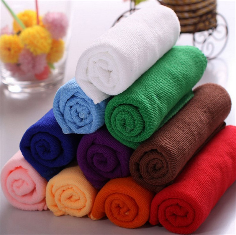 Microvezel absorberende reinigingsdoeken keukendoeken badkamer autowasdoekjes hotel vierkante handdoek effen gezichtshaarhanddoek: 6030cm