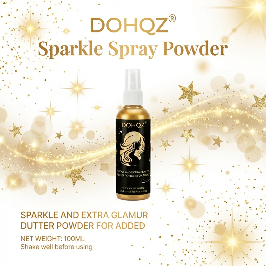 Gold Body Glitter Spray Waterproof Shimmer Sparkle Face Hair Clothes Diamond Highlighter Festival Party Rave Stage Makeup 100ML