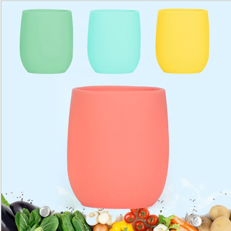 Tasse à boire en Silicone pour bébé et enfant en bas âge, vaisselle sans BPA, J60B