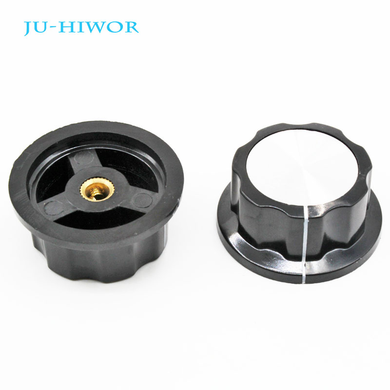 5pcs/lot A05 Bakelite Knob 45MMxH20MM Mounting Hole 6MM For Rotary Potentiometer & Encoder & Rotary Switch