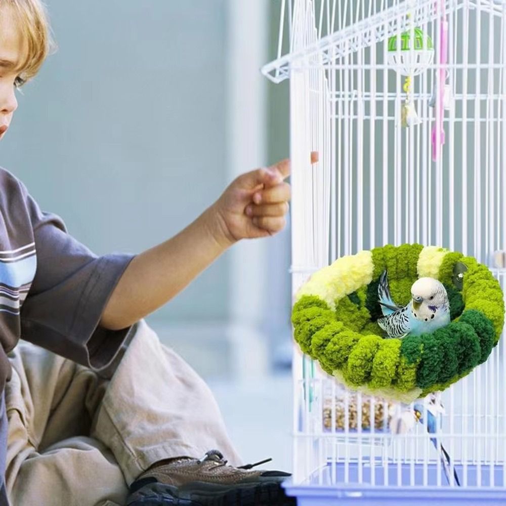 Parkiet Nest Valkparkiet Bed Vogelnest Winterslaapbed Pluche Warme Vogelbedden Comfortabele Winter Warmer Huisdier Huis Warme Hut Tent