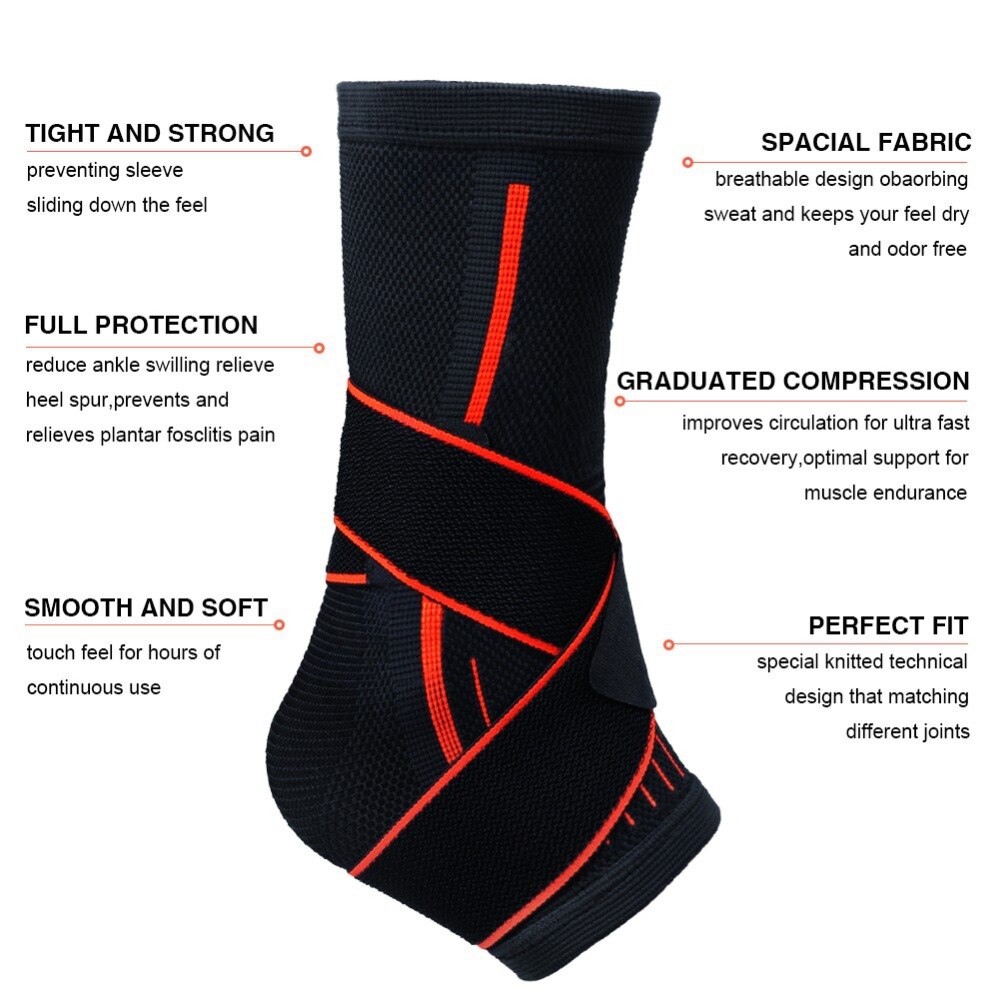 1 Paar Aanpassing Bescherming Enkelbrace Ondersteuning Voor Sport Running Fitness XD88