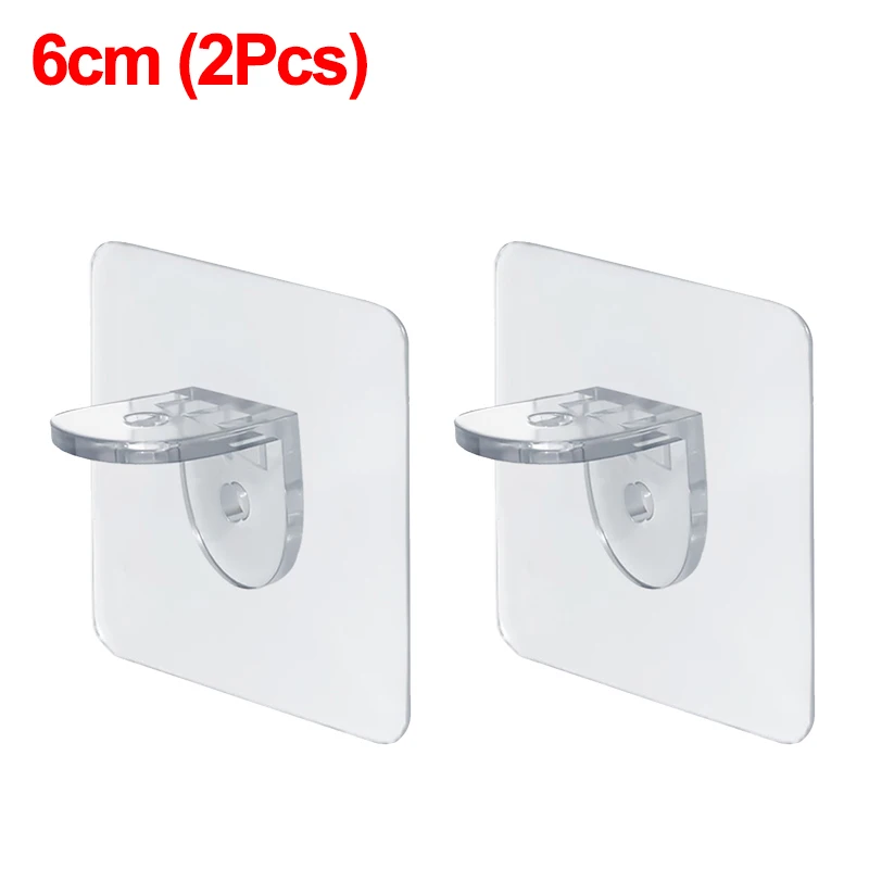Self-Adhesive Shelf Bracket Closet Shelf Support Pegs Hooks Cabinet Shelf Support Clips Home Kitchen Wall Hanger Holders: Red