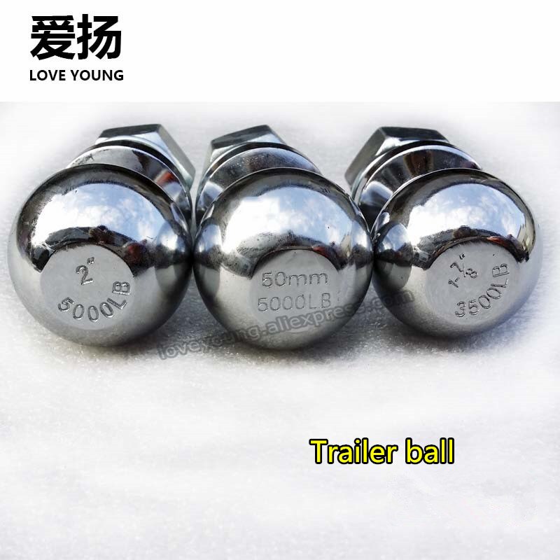 LoveYoung przyczepy części chrom platerowany zwiastun zaczep holowania piłka 2"