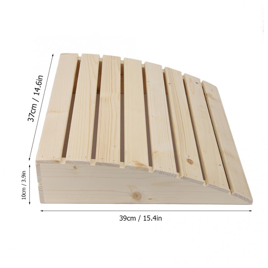 Praktisk træpude nakkestøtte komfortable buede pude puder til badeværelse soveværelse lur hals støtte sauna værelse forsyninger