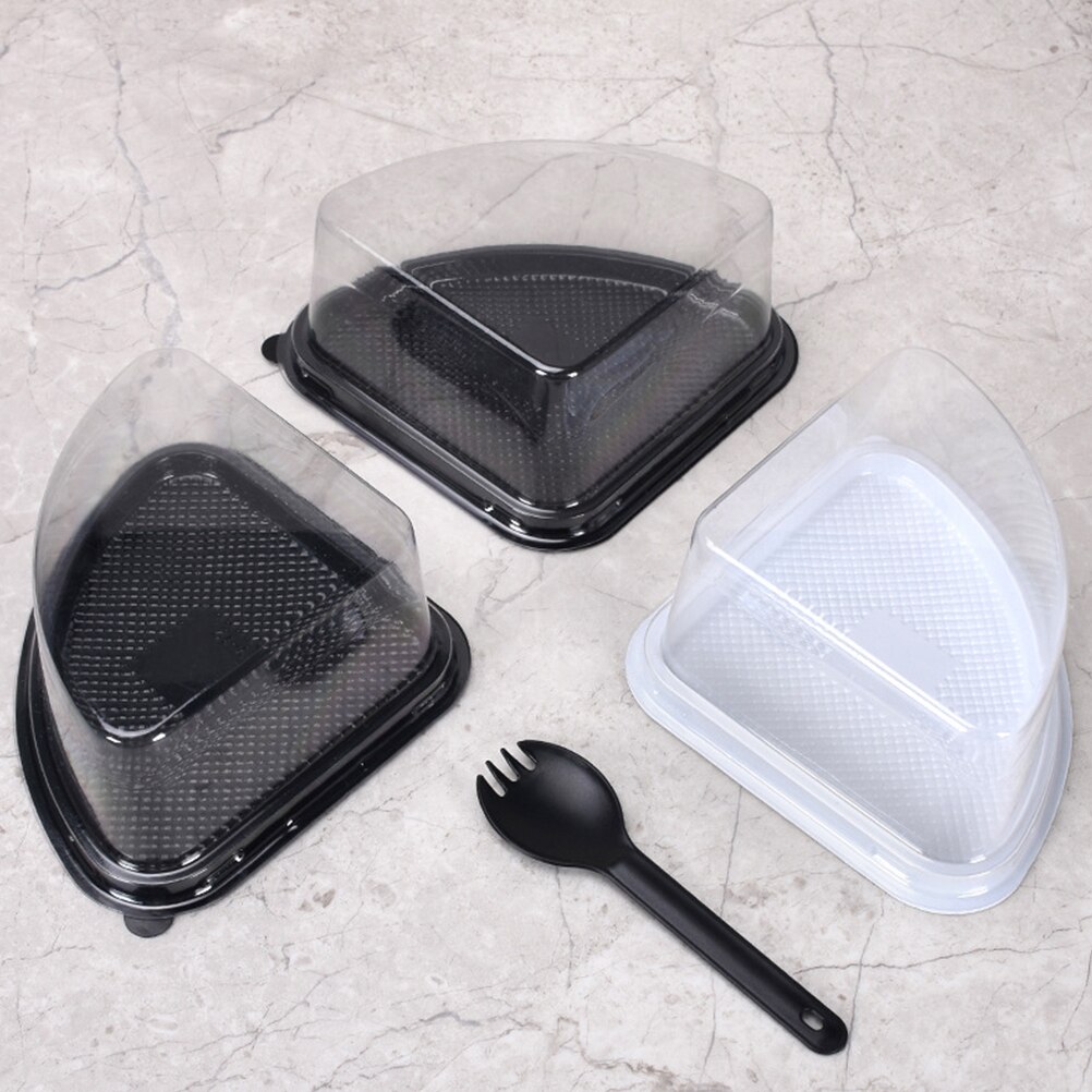 50Pcs Fan-shape Cake Boxes Dessert Boxes Cake Packing Containers Cake Cases