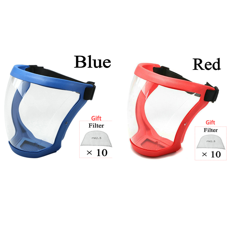 Work Protection Mask Full Face Shield Protection Face Cover Reusable Kitchen Splash Protection Mask Anti-fog Windproof Mask: Yellow