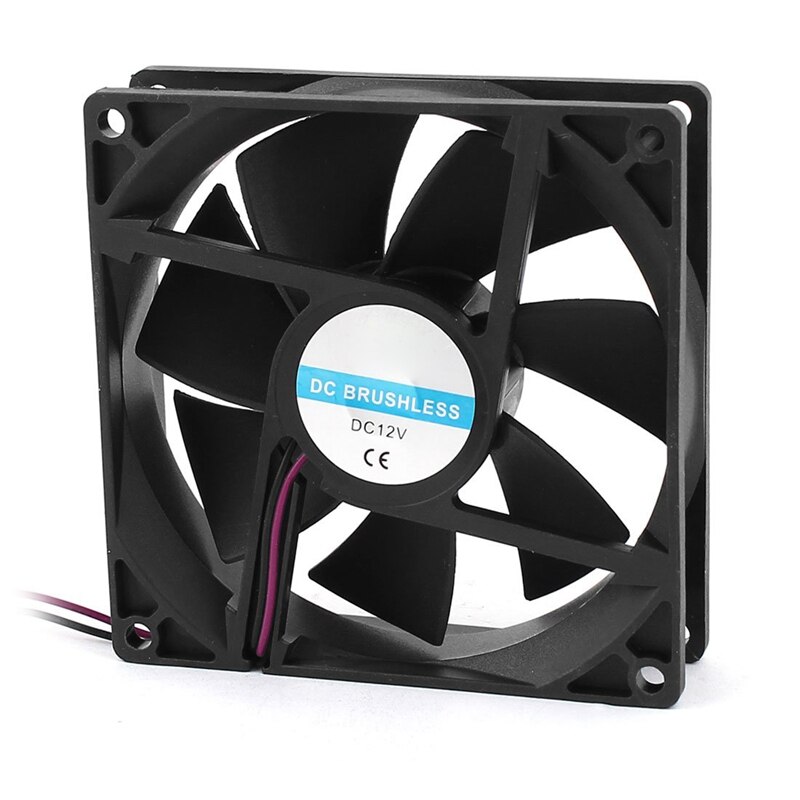 90mm x 25mm 9025 2pin 12V DC Brushless PC Case CPU Cooler Cooling Fan: Default Title
