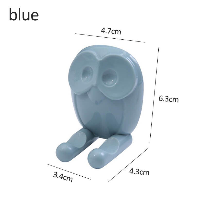 Autoadhesivo multifunción búho forma soporte para cepillos de dientes montado en la pared enchufe almacenamiento colgador baño accesorio pegar ganchos