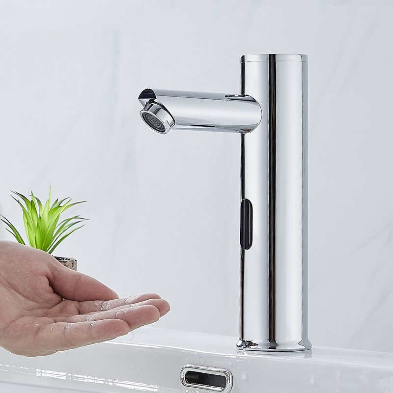 Brass Chrome Smart Sensor Basin Faucet Bathroom Faucet Automatic Sensor Faucet Cold Mixer Crane Bathroom Faucet Taps