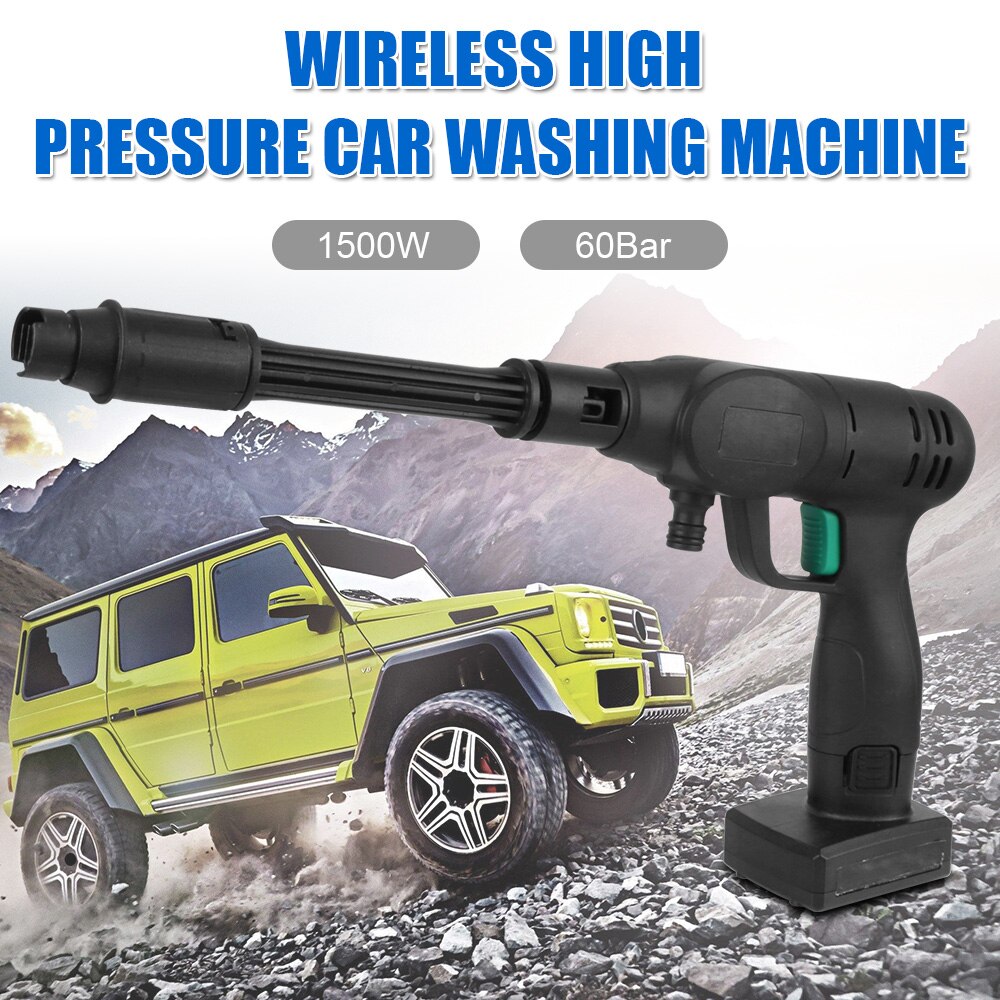 Portable Cleaning Machine 60 Bar Spray Water Gun 1500W Car Wash Pressure Cleaner 9000/20000mAh Cordless High Pressure Car Washer