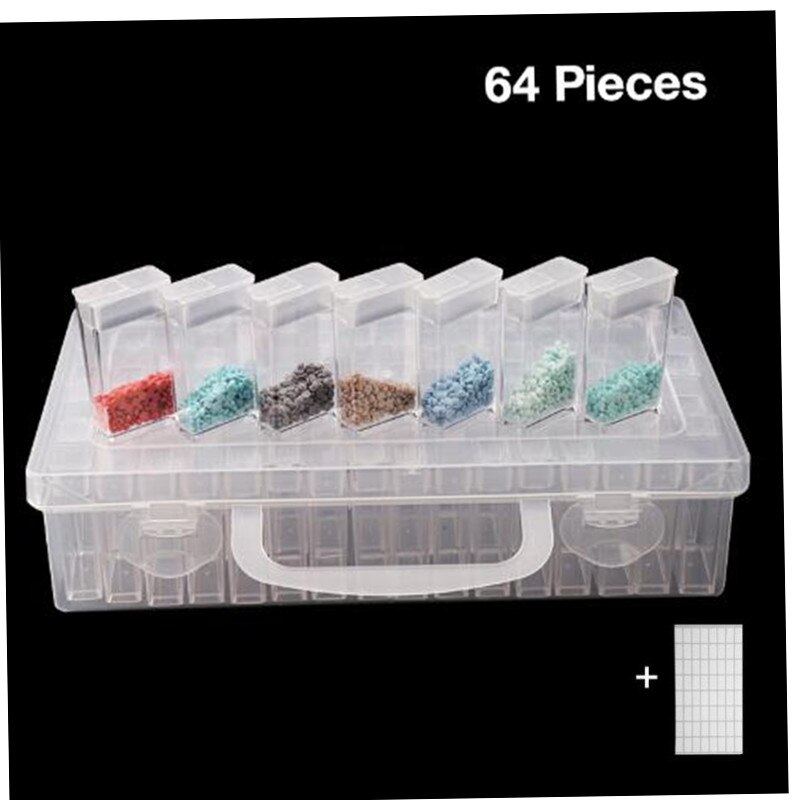 28 64 128 stuks plastic diamant schilderij accessoires met fles container opbergdoos diamant schilderij houder diamant schilderij doos
