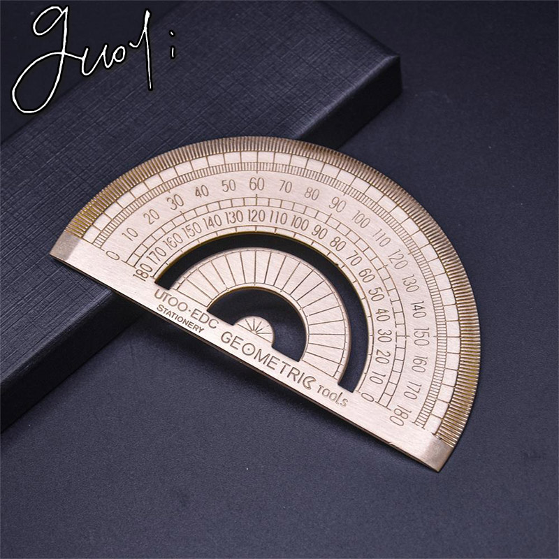 Protractor With Ruling Pen Guoyi Z006 copper protractor teaching pen drawing ... – Grandado