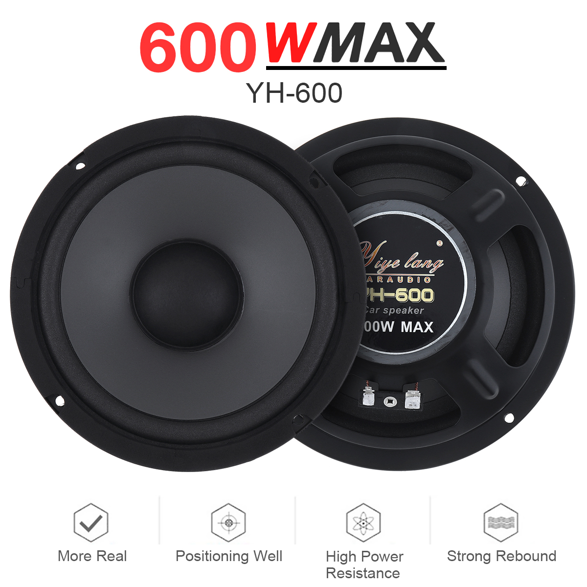 1pc/2 st 4/5/6 tum 400/500/600w 2 -vägs bil hifi koaxial högtalare fordonsdörr auto ljud musik stereo spelare högtalare för bil