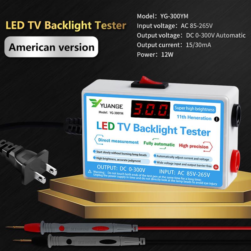 Ledet tv-baggrundsbelysningstester husholdningsoutput 0-300v lampeperler lcd digital displaystrimmel intelligent justering sikkerhedsbeskyttelse