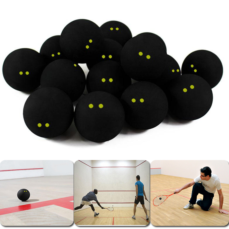 Forfar 2/5/10 PCS Squash Ball Two-Yellow Dots Low Speed Sports Rubber Balls Player Summer Outdoor Sports Balls