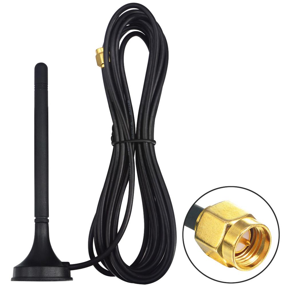 2.4G Antenna 3dbi SMA Male Aerials 2.4Ghz WIFI Antenna Zipbee Nickeplated with Magnetic base 3M Cable