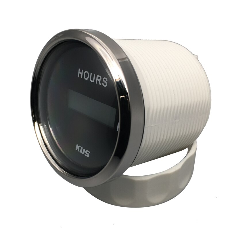 KUS-reloj Digital de 2 pulgadas (52mm), medidor de hora para diésel, gasolina, motocicleta, coche, 0-99999,9, rango 316L, bisel,
