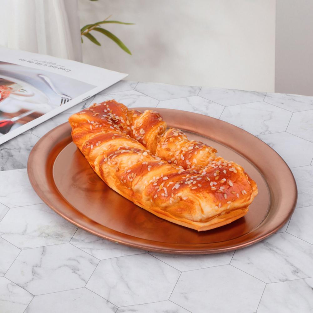 Unique Processing Stainless Steel Snack Dessert Dining Plate Family Party Supplies