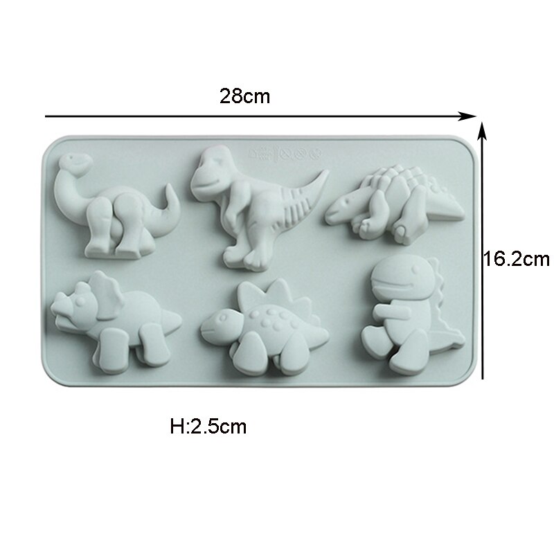 Dinosaurus Siliconen Cakevormen Kid &#39;S Cartoon Dino Chocolade Gummy Mold Lade Candy Fondant Mould Cake Bakken Decorating Gereedschap