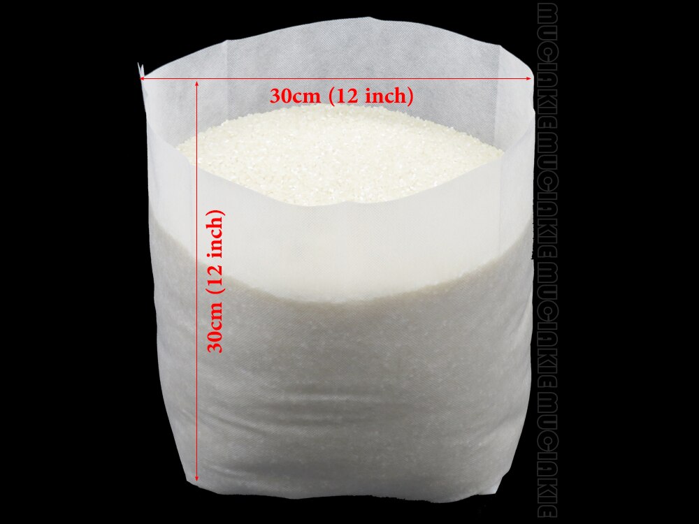 50PCS 48x43CM Non-woven Fabric Degradable Plant Seedling Tree Shrub Grow Bags Root Pouch Garden Planter Protective Bags