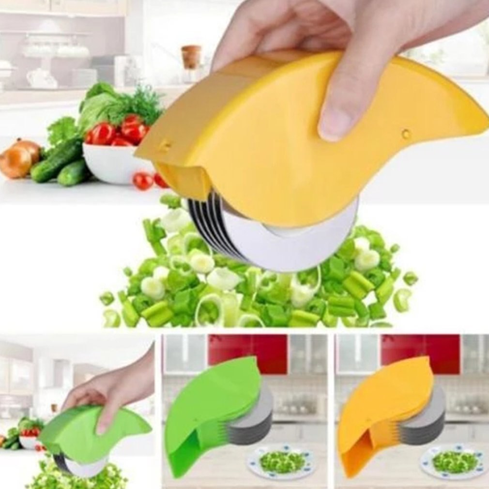 Multi-Function Stainless Steel Roller Cutting Onion Tool Labor-Saving Cutting Device Kitchen Shredder Kitchen Tool
