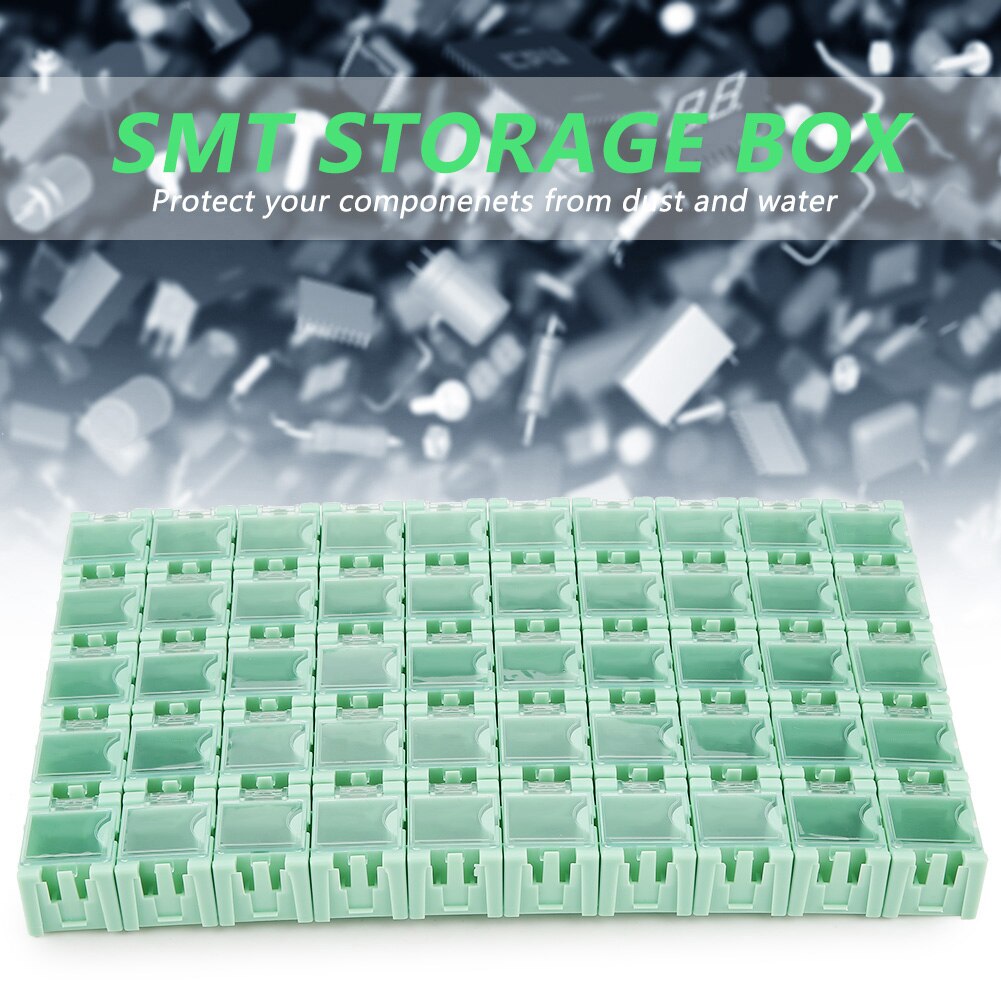 50 Stuks Smt Smd Elektronische Component Container Opbergdozen Elektronische Componenten Zelfsluitende Gesp Dozen Mini Opslag Kit
