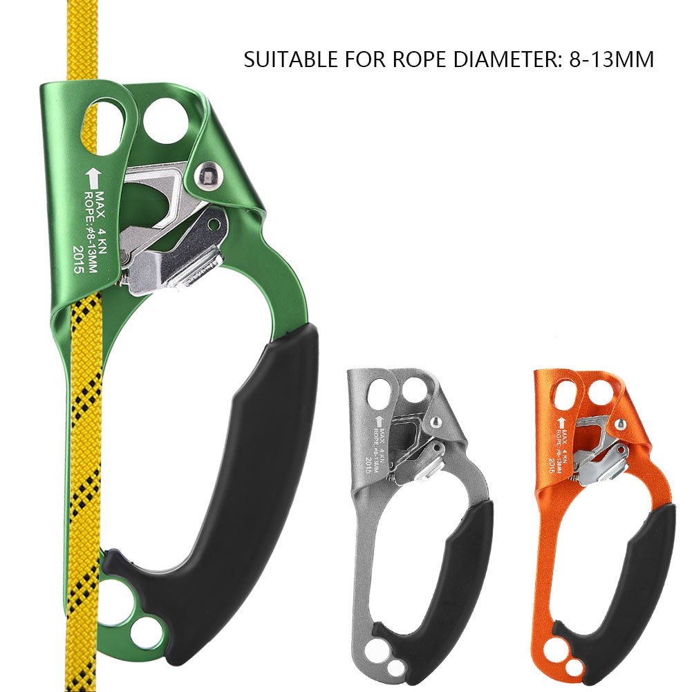 Right Hand Climbing Rope Handle Clamp Rock Climbing Rope Tools Jumar Clamp Right Hand Ascender Device Mountaineer Handle