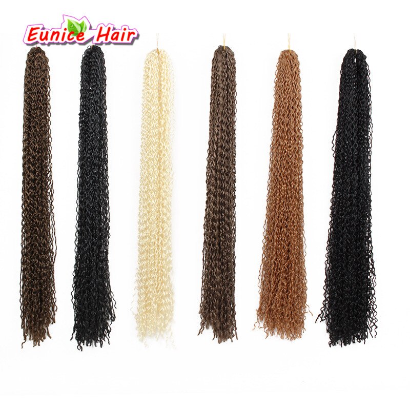 24 ''Zizi curl trenza de cabello mejor extensión de cabello sintético micro zizi de cabello libre onda de agua profunda rizado mechones de cabello
