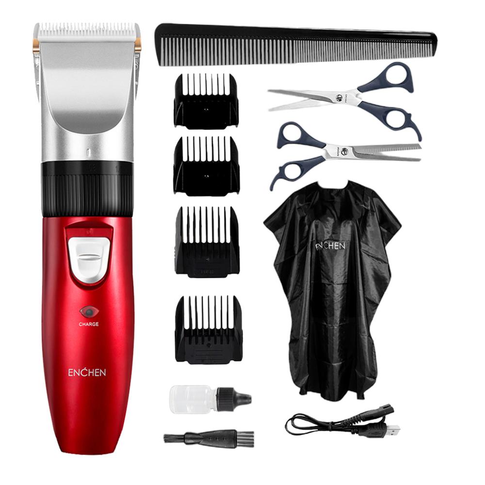 Enchen Boost cortadora de pelo eléctrica Prpfessional cortador de cerámica de pelo USB de carga de la cortadora de pelo USB cortapelos sin cables para niños: Option 11