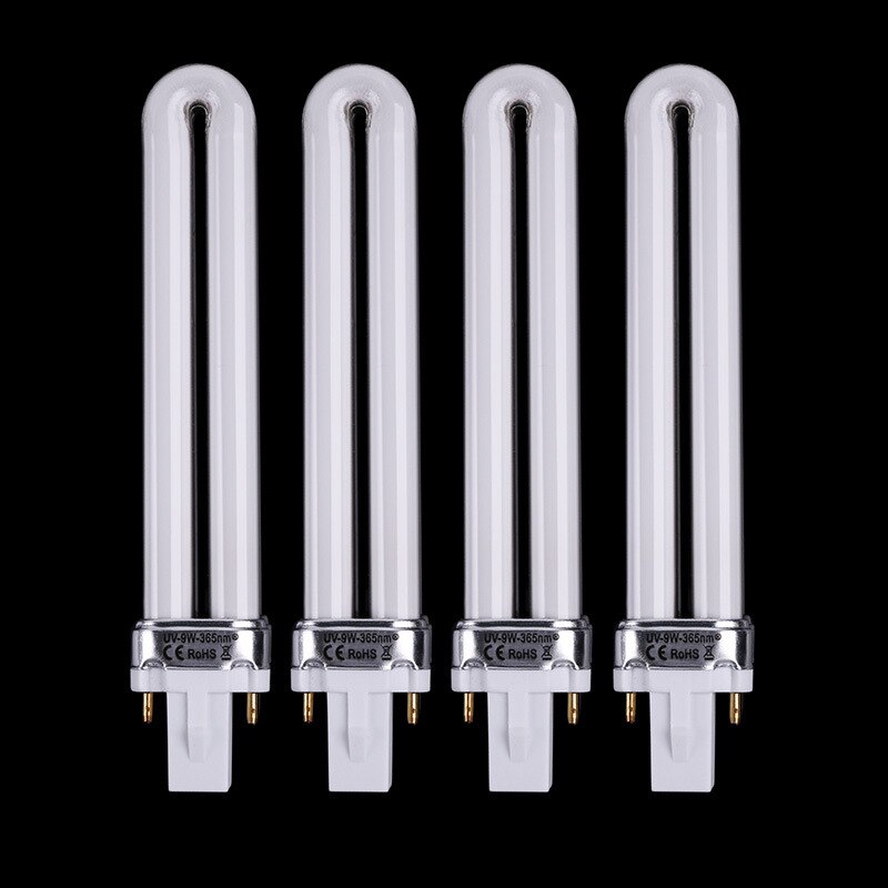 4 stks/set 365nm U-vorm UV Lamp Buis Vervanging voor 9 w 36 w UV Lamp Tube Gel polish 110 v-240 v Nail Art Droger