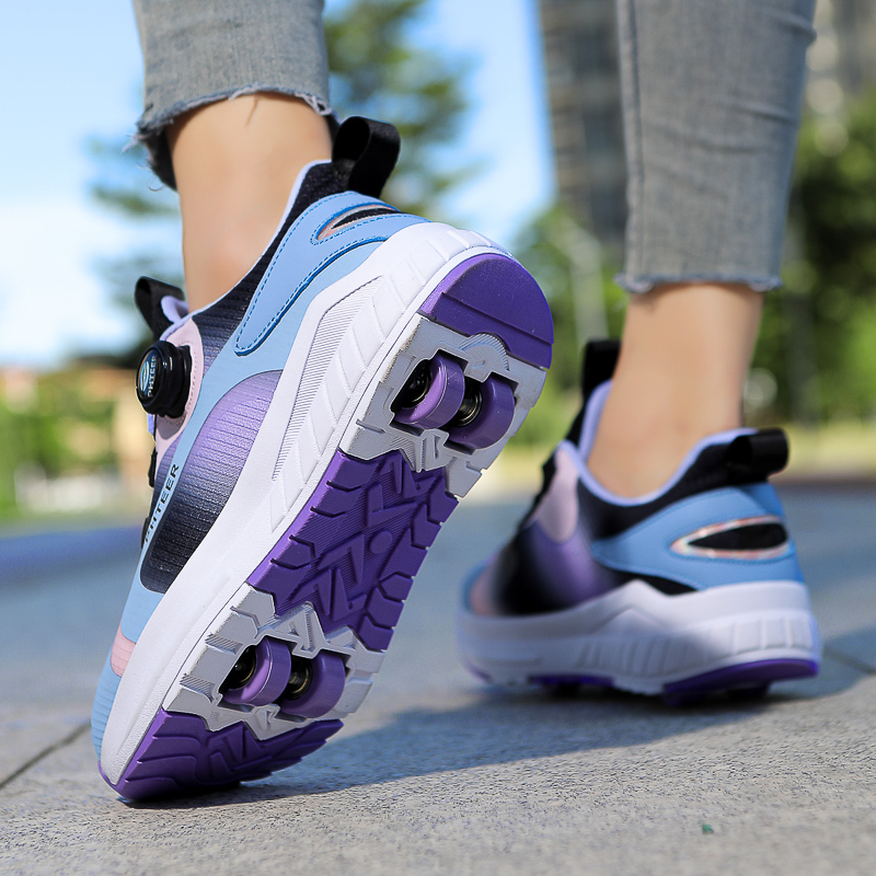 Mode 4-wiel rolschaatsen sneakers voor studenten kinderen outdoor wielschoenen Multifunctionele sportschoenen