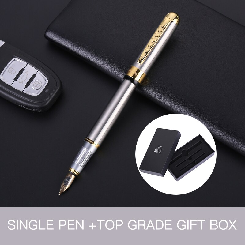 Guoyi G001 luxury Ink Fountain pen Metal high-end business office and corporate logo customization signature pen: Steel Pen Top Gift