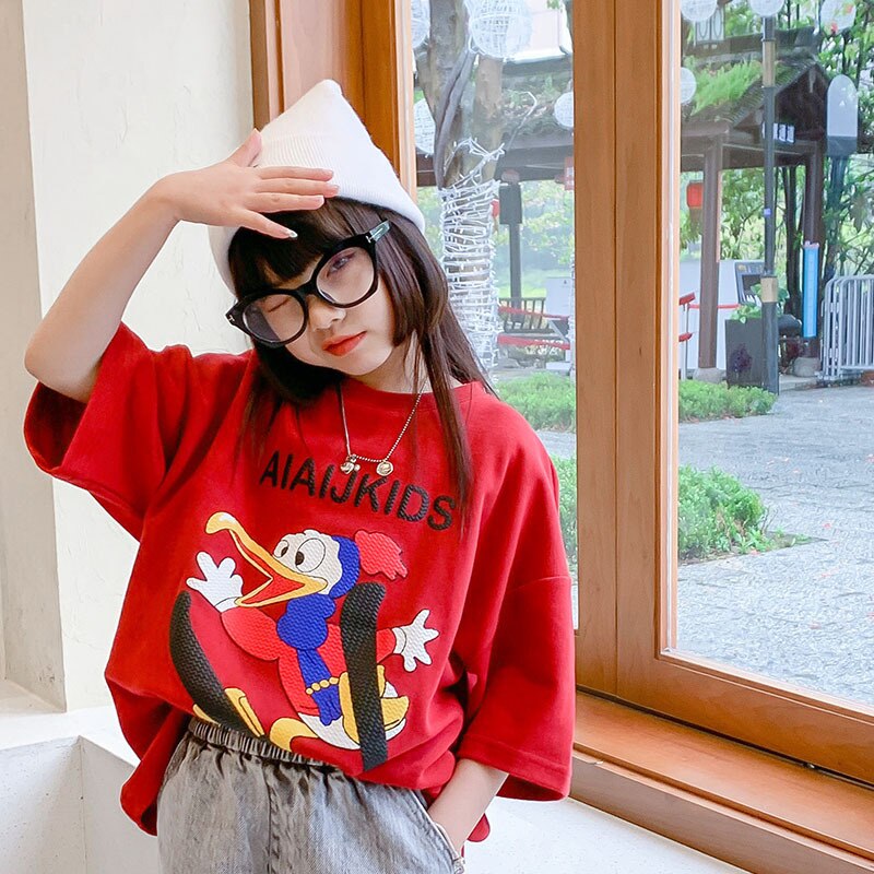 Girls Ripped Jeans Shorts Summer 8 10 years Streetwear Teenage Girls Outfits: tops / 8