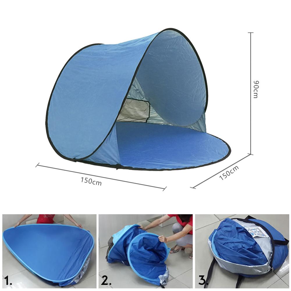 POP UP Family UV Beach Tent Instant Sun Shade Tent Anti UV Portable Automatic Kids Playing Sun Shelter Camping Fishing Hiking