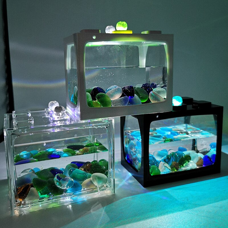 Betta – petit Aquarium de poissons, Type batterie légère, fournitures d&#39;aquarium