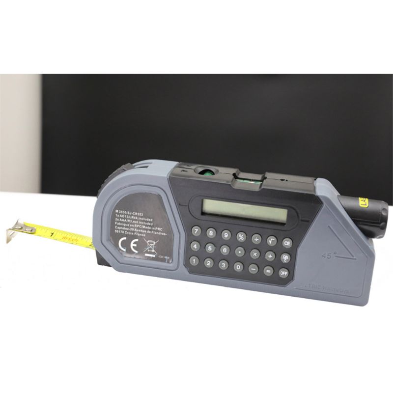 Multifunctional Digital Display Tape Messure Level Instrument Measuring Tool with Calculator and Suction Cup Engineering Tool