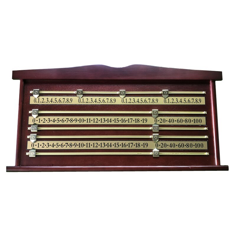 Snooker Accessorio In Legno Tabellone con Rame Cursore
