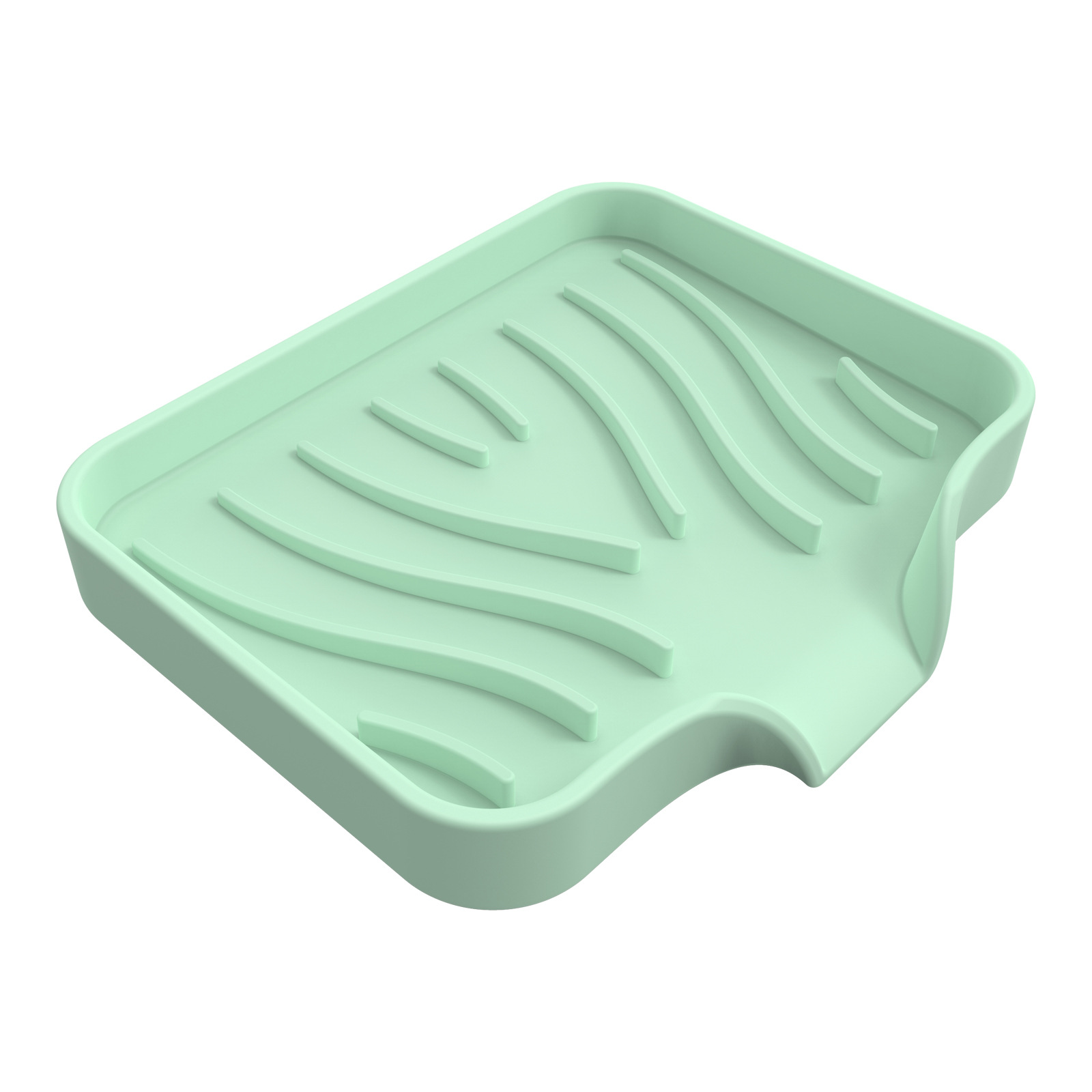 Sink Silicone Tray With drain Soap Sponge Storage Holder Countertop Sink Scrubber Brush Soap Storage Rack Kitchen Organizer: plum
