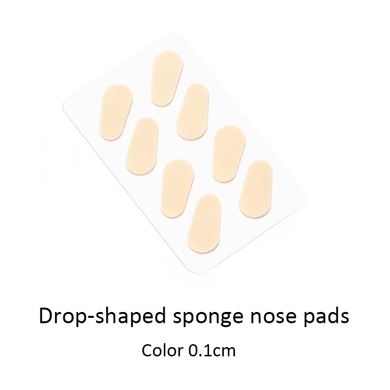 Blødt skum/silikone næsepuder selvklæbende briller eva næsepuder anti-slip briller ingen makeup næse puder briller næse puder: 9