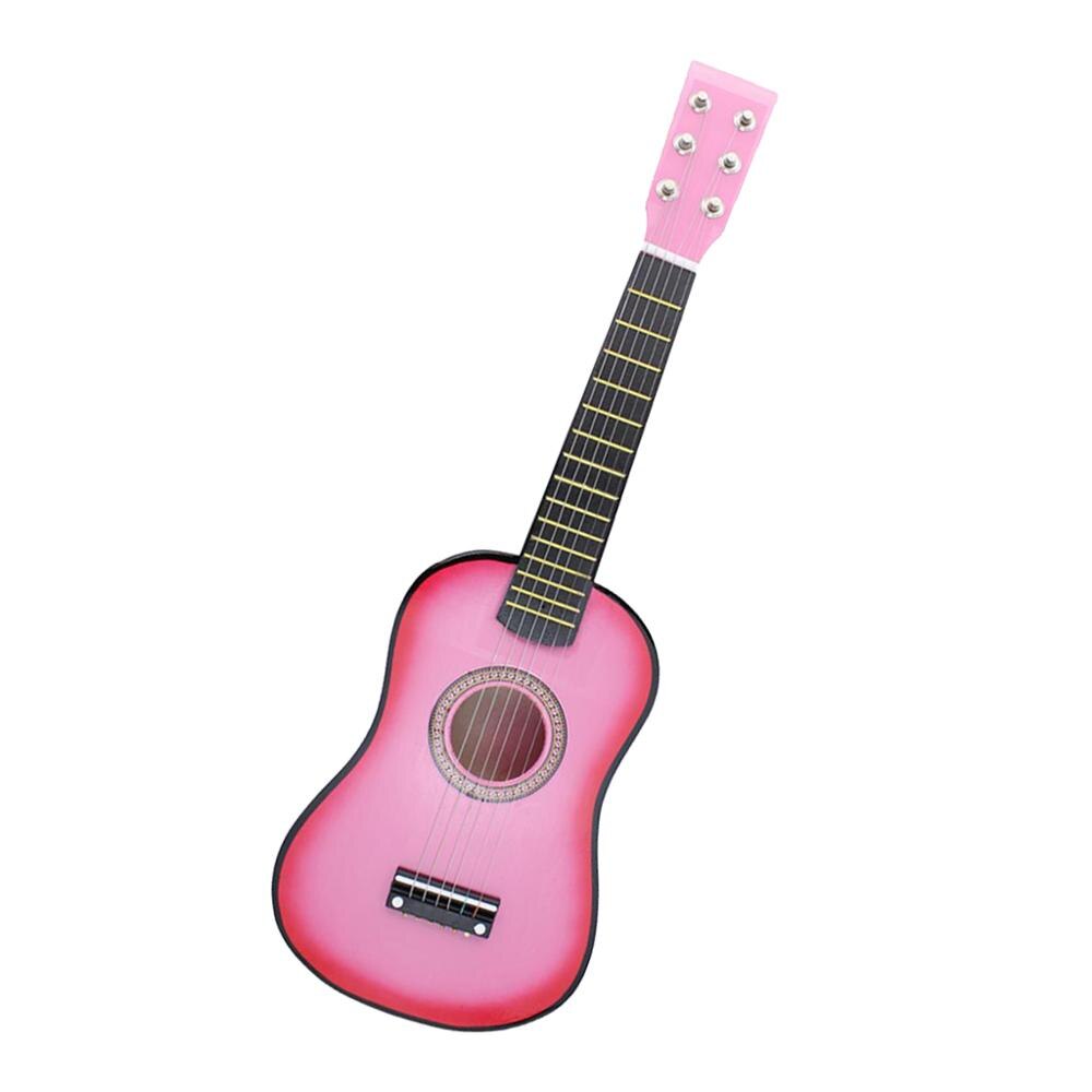 21/ 23 inch Solid Wood 6 Strings Acoustic Guitar Practice Mini String Acoustic Guitarra for Child Beginners Home-schooling: 21 inch Pink
