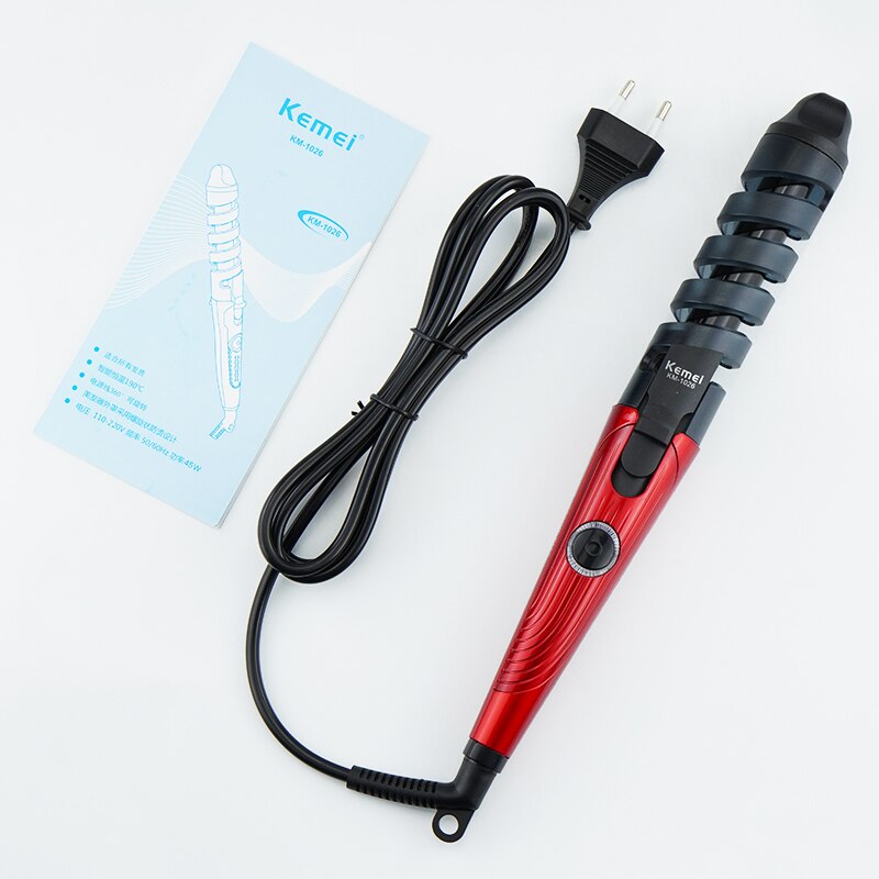 Rizador de pelo eléctrico para mujer, tenacillas en espiral, cerámica, turmalina, herramienta de estilismo DIY, 38D: no box