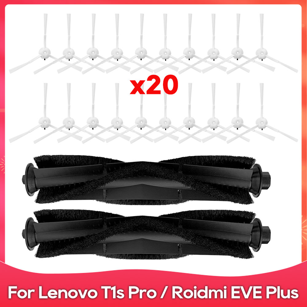 Compatible con ( Lenovo T1S Pro / T1 Pro / Proscenic M7 Pro / Honiture Q6 ) Cepillo principal y lateral, filtro HEPA, bolsa de polvo, paño de fregado, accesorio de repuesto.: Lavanda