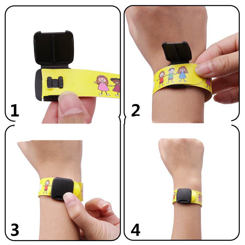 8Pcs/Set Kids Adjustable Waterproof Wrist Strap For Children Travel Outdoor Safe Anti-lost Wristband Safety Recognition Bracelet