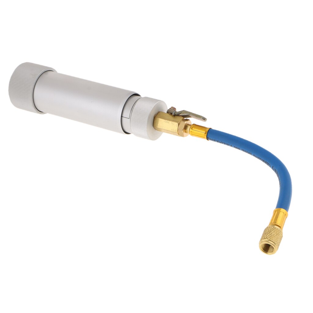 AC A/C Oil Dye Injector with R-134a R12 Snap Quick Coupler and Connector Hose, Automotive UV Dye Injection System
