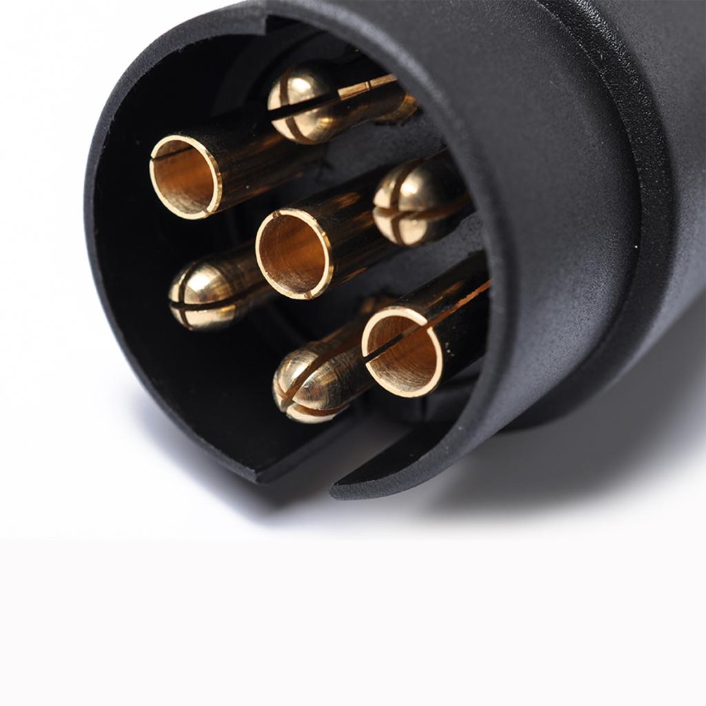 MagiDeal Round 7 Way Trailer Plug Socket Connector High Performance