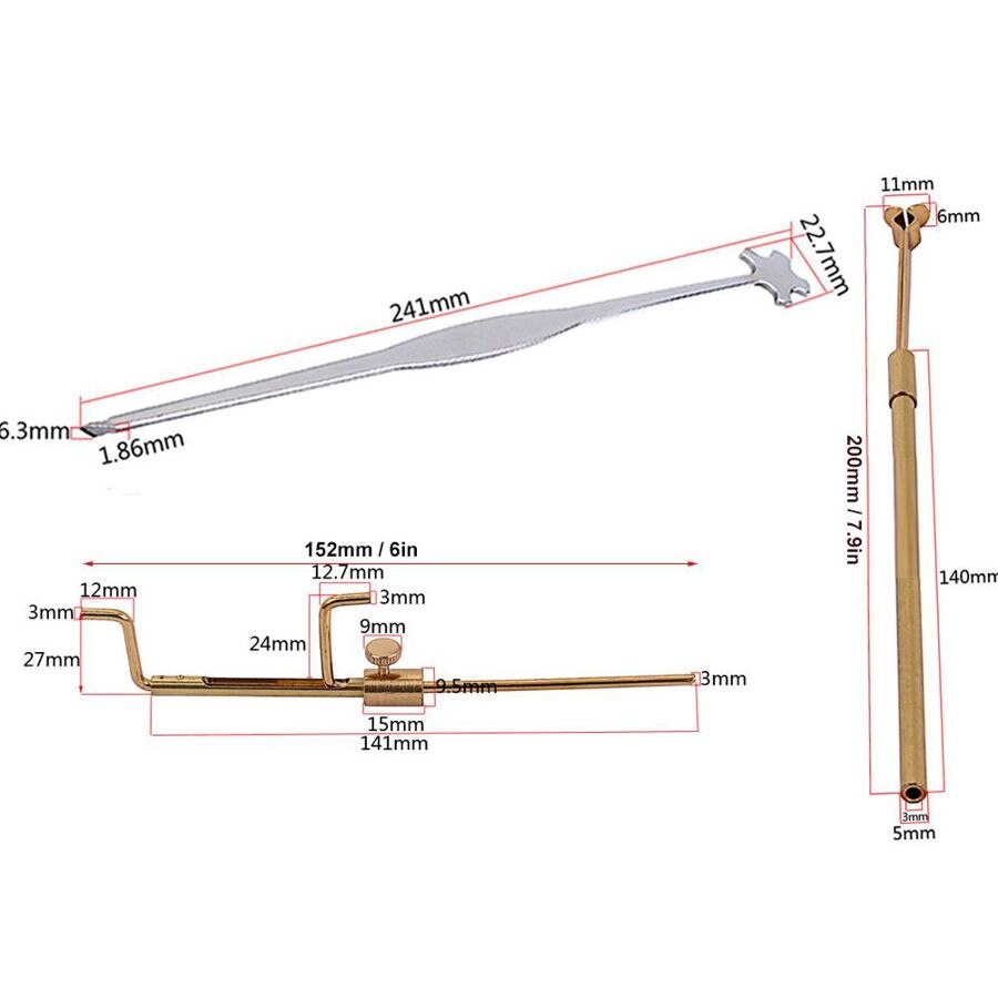 Viool Reparatie Set Geluid Kolom Klem Haak Kant Remklauw Luthier Gereedschap Viool Geluid Post Gauge Viool Accessoires