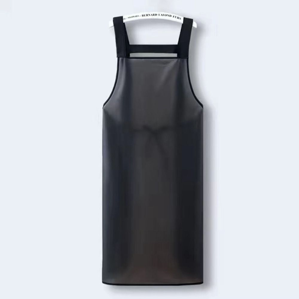 Tablier de Cuisine Imperméable en PVC Transparent Noir, pour le Travail, la Maison, les Livres, D343