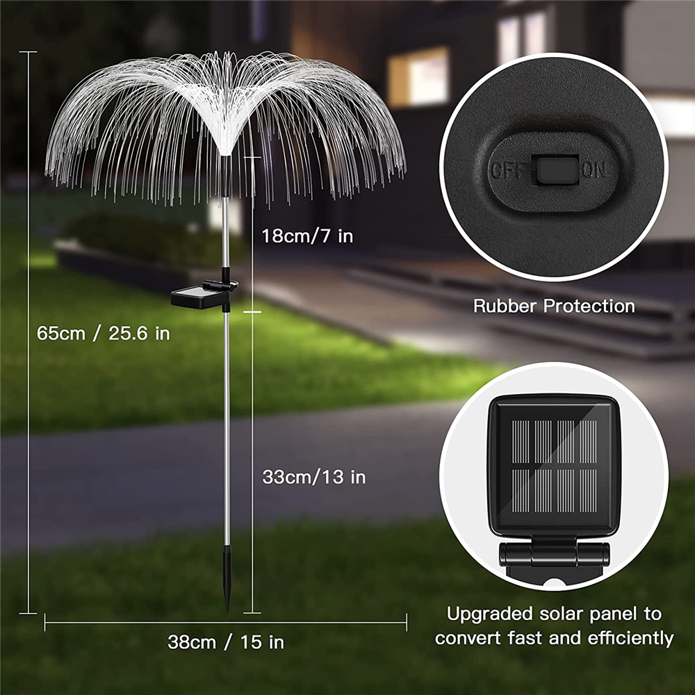 Solar- Garten Lichter draussen Quallen Lichter Ich bin Freien Dekorative Solar- Optische Faser Licht für Hof Terrasse Weg Solar- Lampe