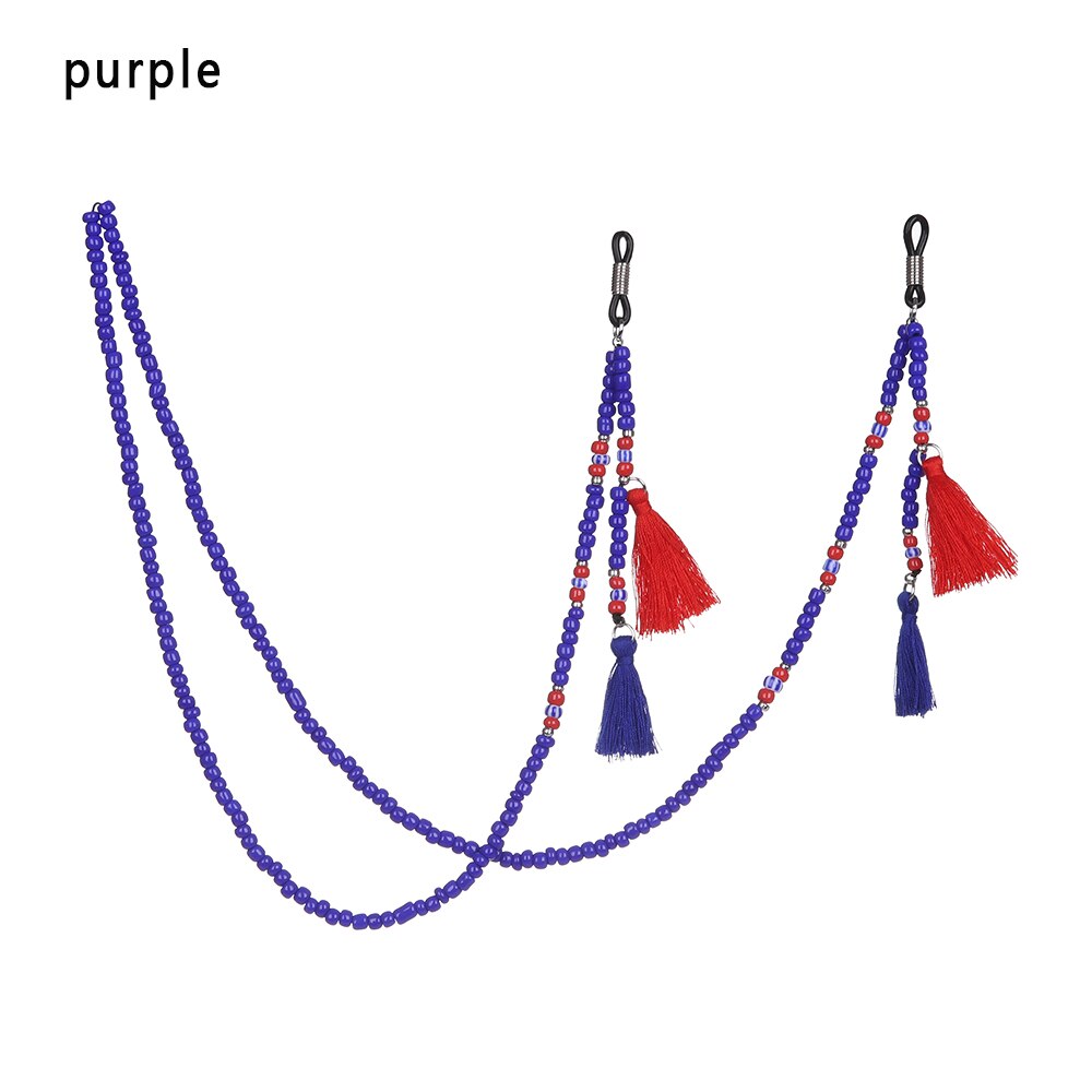 1PC Eyeglasses Chain Sunglasses Lanyards Spectacles Cords Reading Glasses Holder Necklace Women Eyewear Accessories: purple